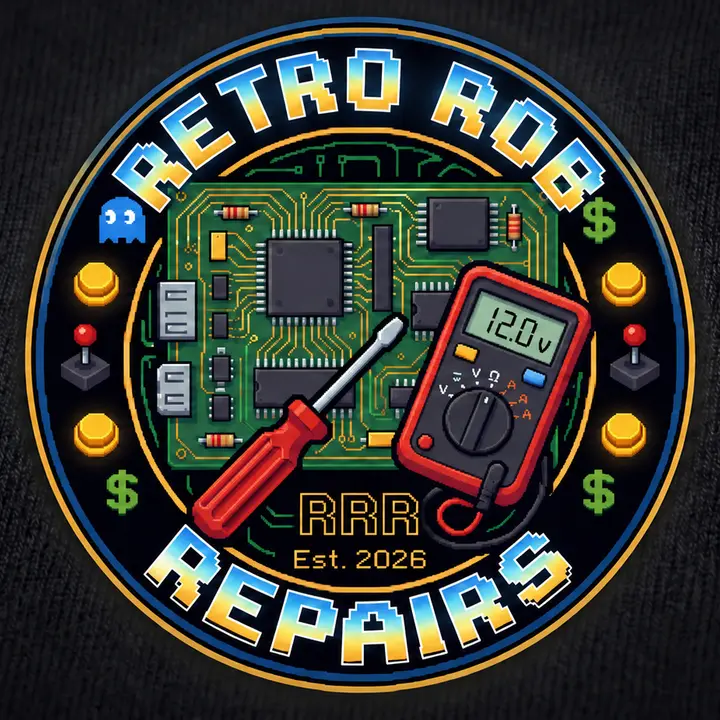 Retro Rob Repairs badge showing RRR and Est. 2026